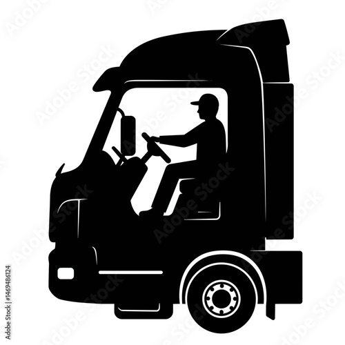 Truck Driver Silhouette