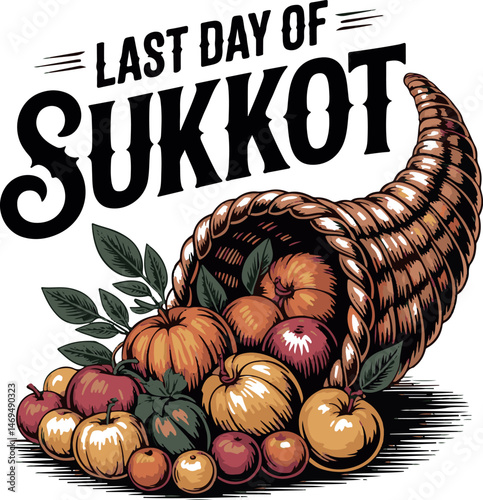 Last Day of Sukkot T-shirt design, Happy days ahead typography slogan t shirt design