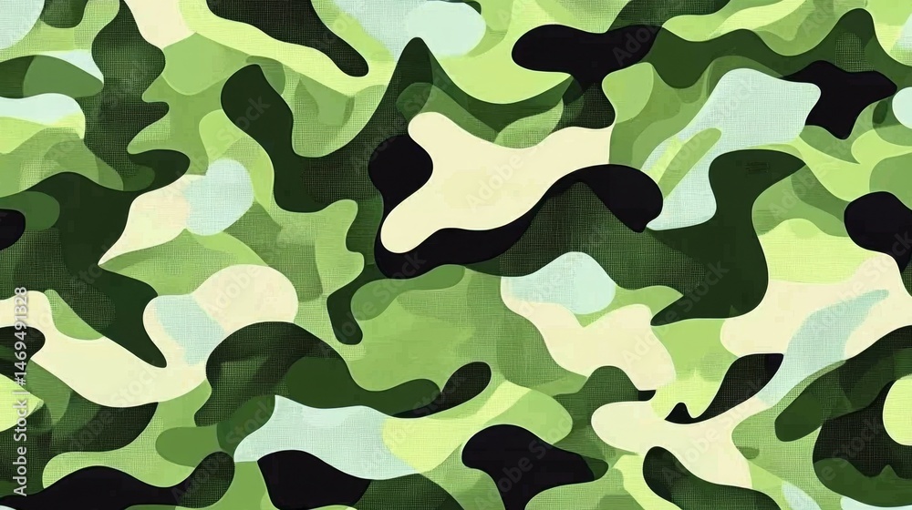 Fototapeta premium Ideal for tactical gear, the blue and yellow camouflage is both stylish and functional.