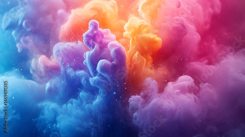 abstract colorful background with bokeh