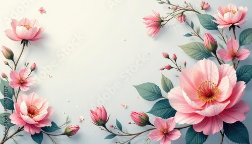 Subtle floral damask, delicate blooms and flowing lines , white, design