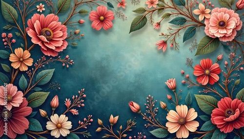 Subtle paisley floral motif, muted tones, soft focus, delicate, minimalist, focus