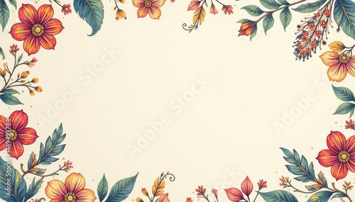 Subtle paisley floral pattern on a cream background, paisley, design