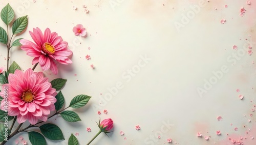 Subtle repeating floral motif on a light surface, retro, petal