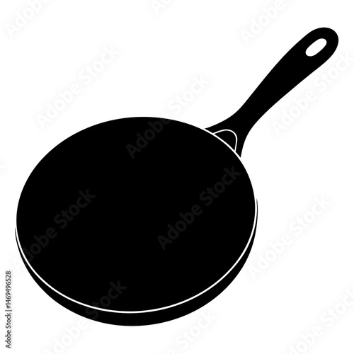 skillet silhouette on white background--.svg