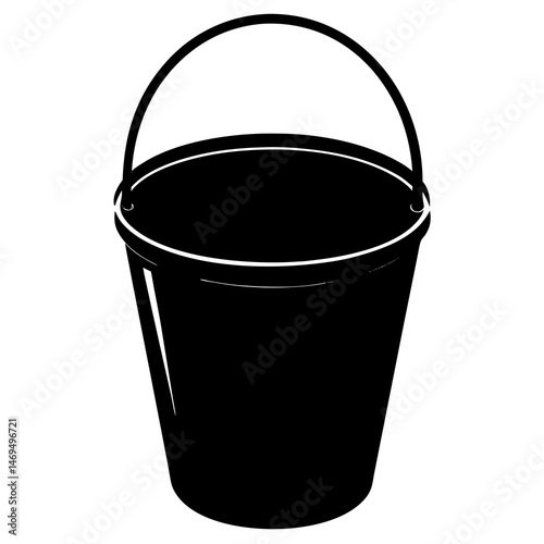 metal bucket isolated on white