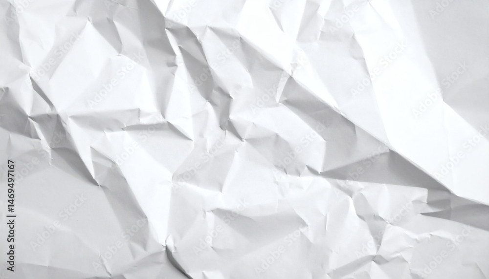 Blank white crumpled and creased paper poster texture background, ideal for vintage or textured design projects. Blank white crumpled and creased paper poster texture background, ideal for vintage or textured design projects.
