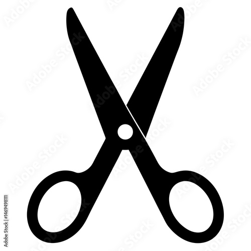  scissors in open position silhouette on white back svg