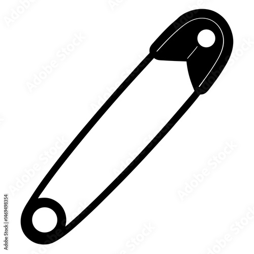 safety pin isolated on white