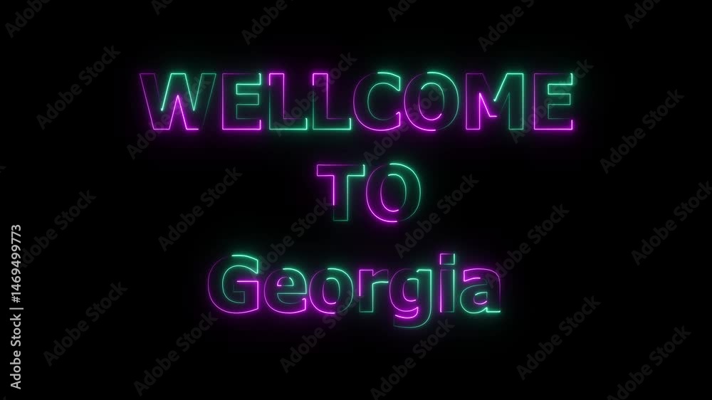 Welcome to Georgia USA Waving text banner with USA Flag Welcome to Georgia Typography Welcome to Georgia USA Waving text banner with USA Flag Welcome to Georgia Typography