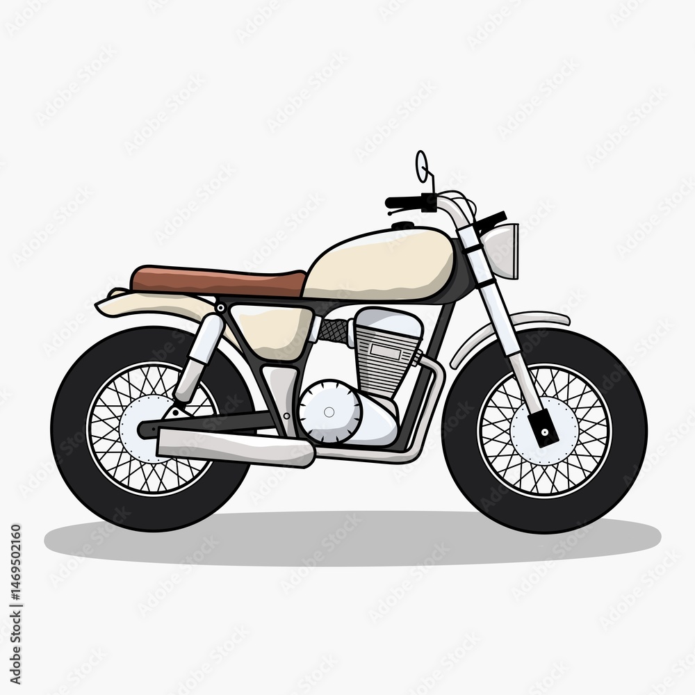 Obraz premium vector illustration of a motorcycle