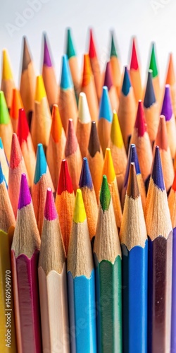 Obraz na płótnie Close-up of Colored Pencils w salonie