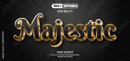 Majestic text effect. Editable text effect