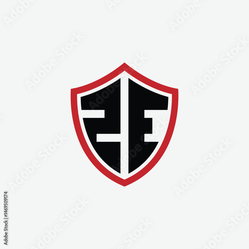 829 shield logo shape letter alphabet educational learning Z E