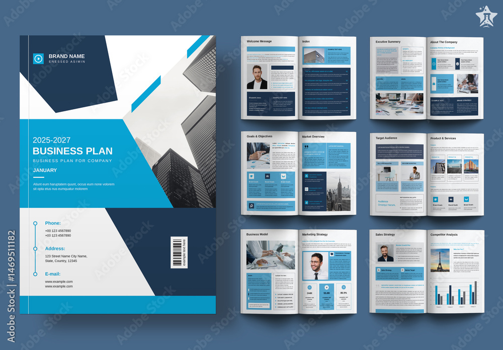 Business Plan Layout Stock Template | Adobe Stock