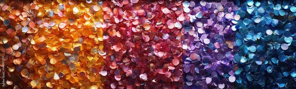 Obraz premium Colorful confetti wall with many different colors banner