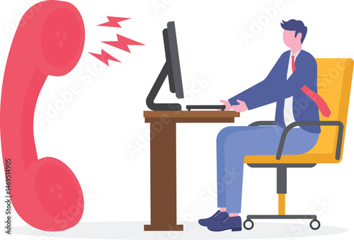 Social media illustration, business concept, web design

