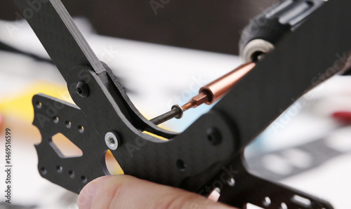Fotografie Homemade assembling DIY fpv copter