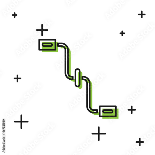 Black Bicycle pedals icon isolated on white background. Vector