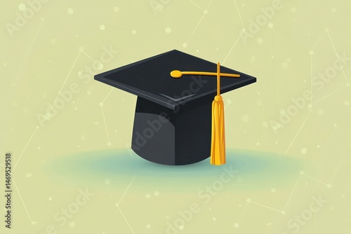 Academic graduation cap icon