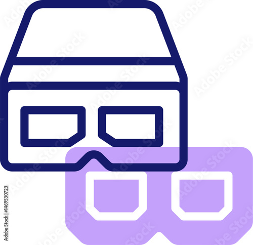 3d glasses illustration on a white background     