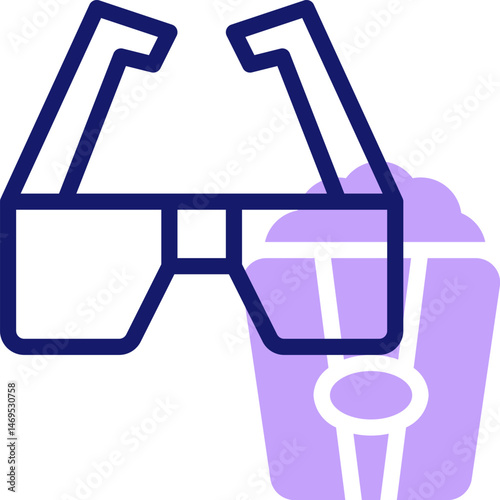 3d glasses illustration on a white background  