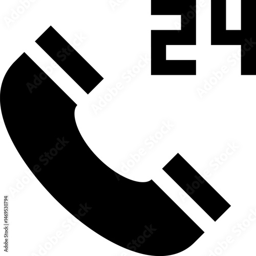 24 hours illustration on a white background     