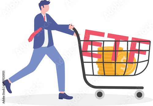 Social media illustration, business concept, web design

