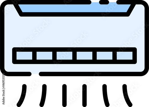 air conditioner illustration on a white background   