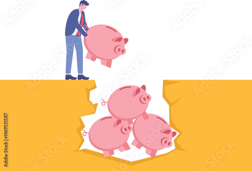 Social media illustration, business concept, web design

