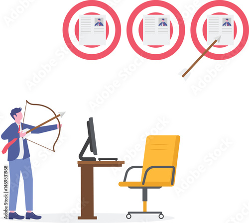 Social media illustration, business concept, web design


