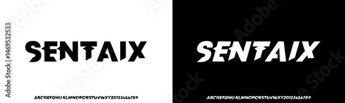 Sans Serif Alphabet, Modern Bold Font, Abstract Uppercase Typography, Alphabet fonts for logo, background, digital, movie, brand design, vector illustration