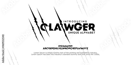 Sans Serif Alphabet, Modern Bold Font, Abstract Uppercase Typography, Alphabet fonts for logo, background, digital, movie, brand design, vector illustration