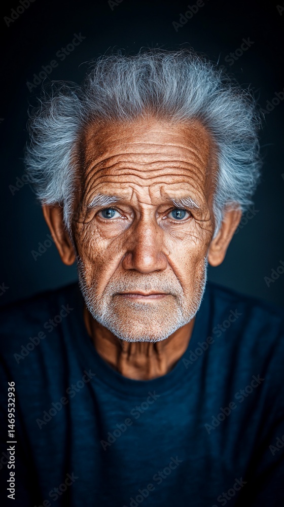 Obraz premium Portrait of a serious senior man