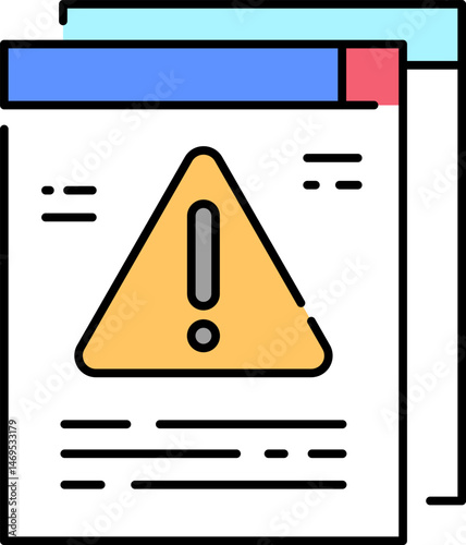 attention illustration on a white background     