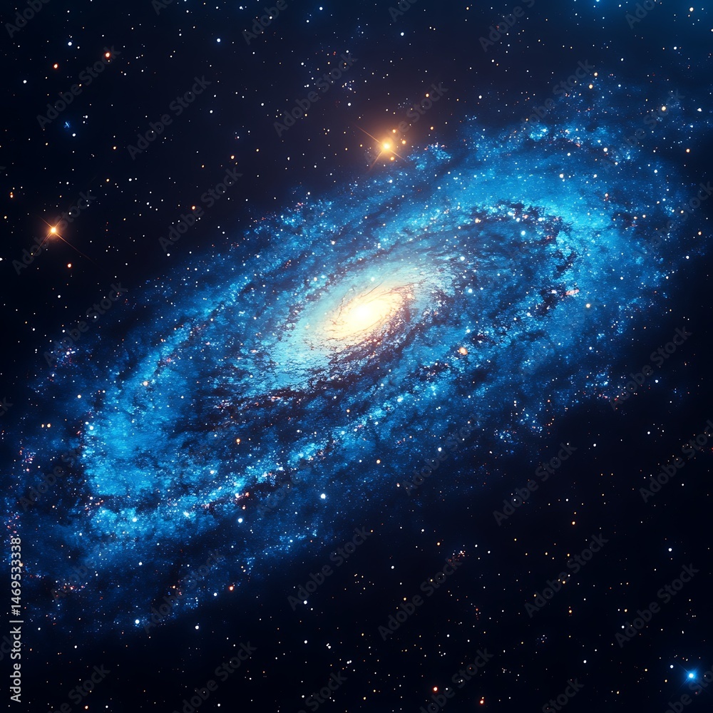 Fototapeta premium Stunning spiral galaxy in cosmic space.