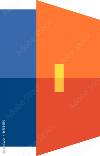 backdoor illustration on a white background     