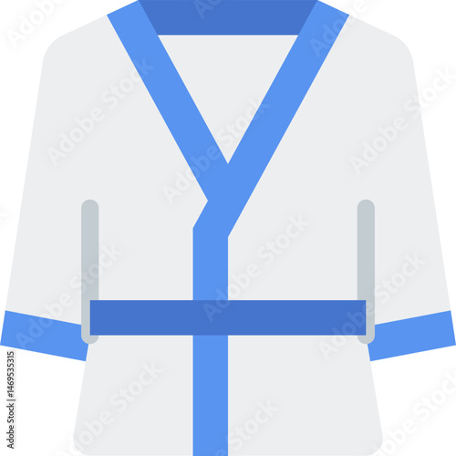 bath robe illustration on a white background    