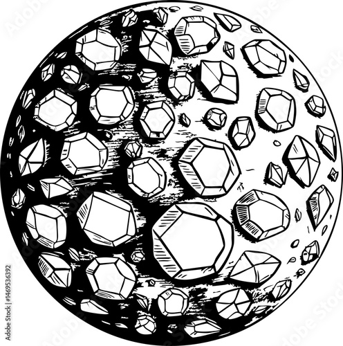 Exploring asteroids cosmic journey space illustration galactic environment artistic perspective adventure concept