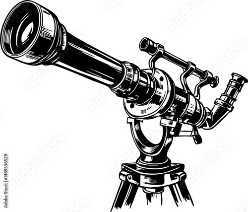 Astronomical observations through a telescope night sky science content outdoor environment elevated viewpoint space exploration