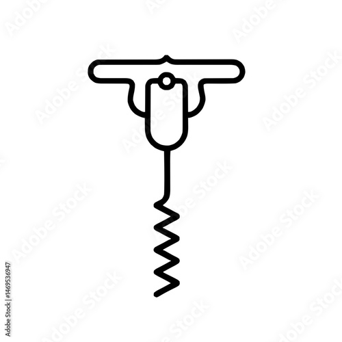 Contemporary Collection of Cork-screw Inspired Line Icons in Unique Flat Design with Impeccable Outlines and Modern Style