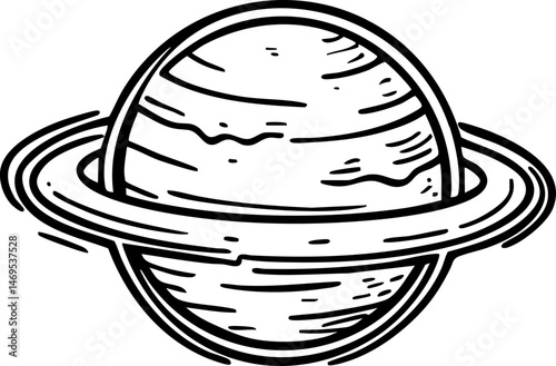 Exploring the wonders of space the mystique of saturn and its rings cosmic illustration digital outer space artistic perspective