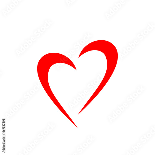 Love heart symbol logo design