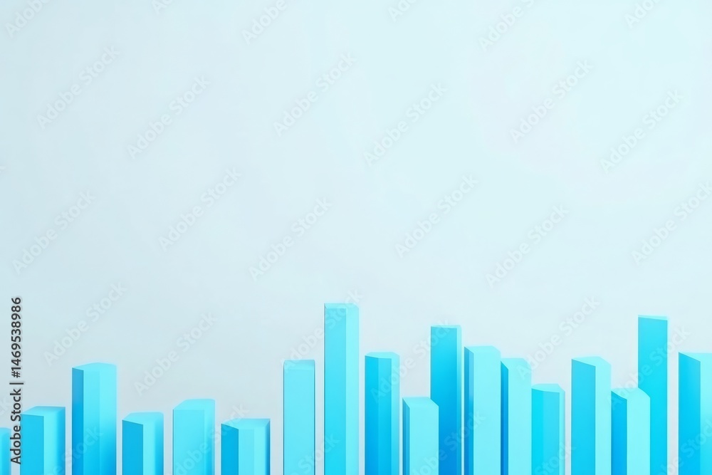 Light Blue Abstract Bar Graph Design Light Blue Abstract Bar Graph Design