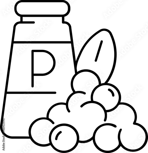 black pepper illustration on a white background    