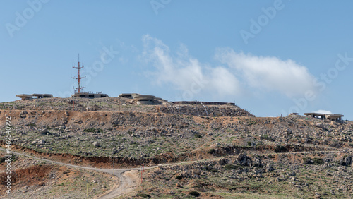Photos Israeli military outpost on top of Mount Hermon on the borders with Syria and Le