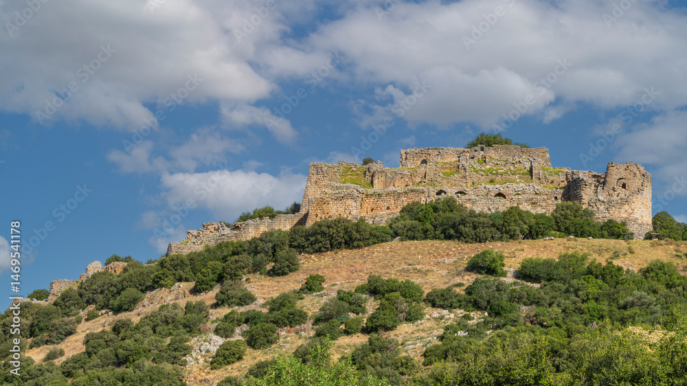 Obraz premium Ruins of the Nimrod Fortress near Mount Hermon in the Golan Heights in northern Israel