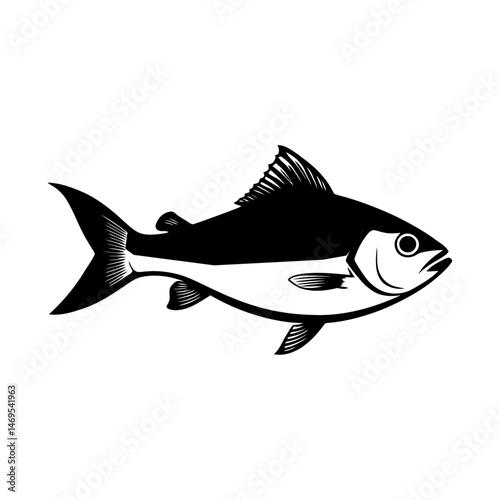 fish vector illustration of an aquatic animal isolated on a white background
