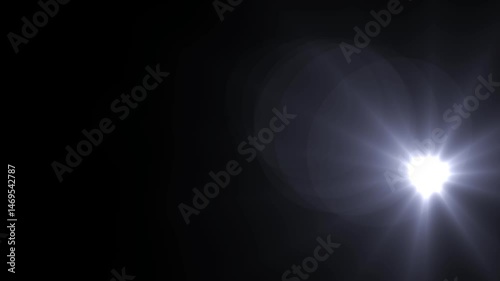 Flash of light leak lens flare with alpha channel Motion background