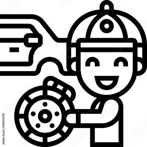 brakes illustration on a white background     